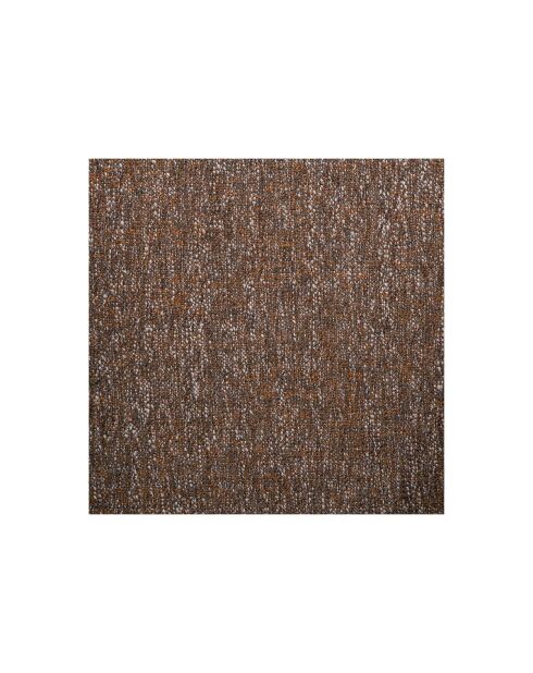 Lot de 2 chaises Lara en tissu marron chiné, pieds effet noyer - L.58 cm