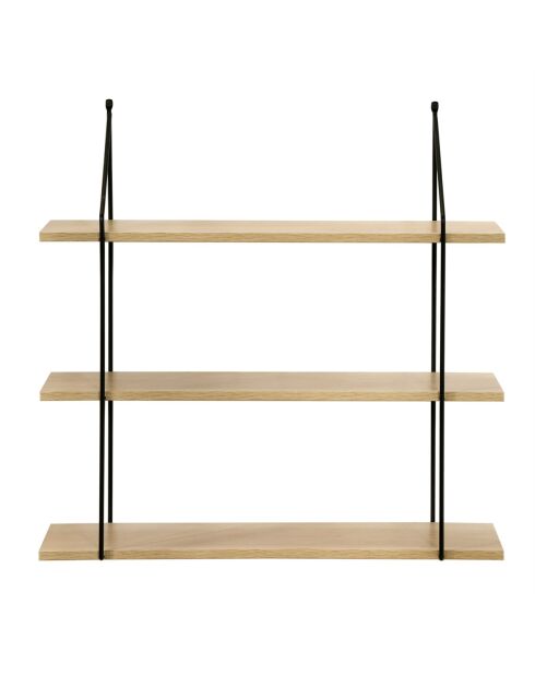 Étagère murale 3 niveaux décor bois - L.60 cm
