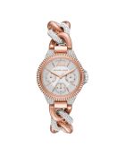 Montre Camille MK6843 en acier grise, bracelet rose