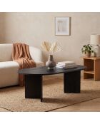 Tavolino da salotto ovale Iris nero - L.119 cm