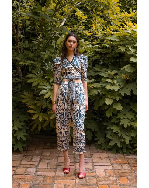 Mar Italia ecru katoenen broek