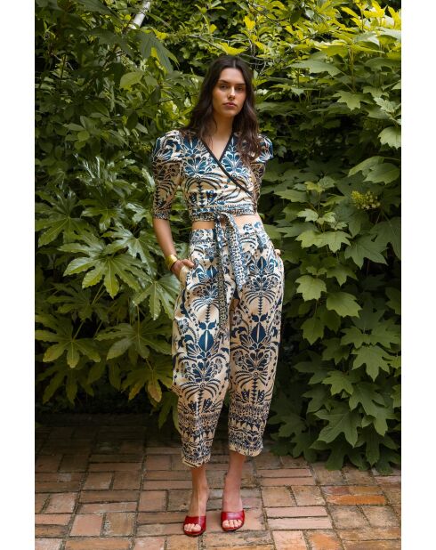 Mar Italia ecru katoenen broek