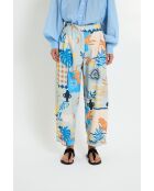 Pantaloni Mar Beach in cotone blu