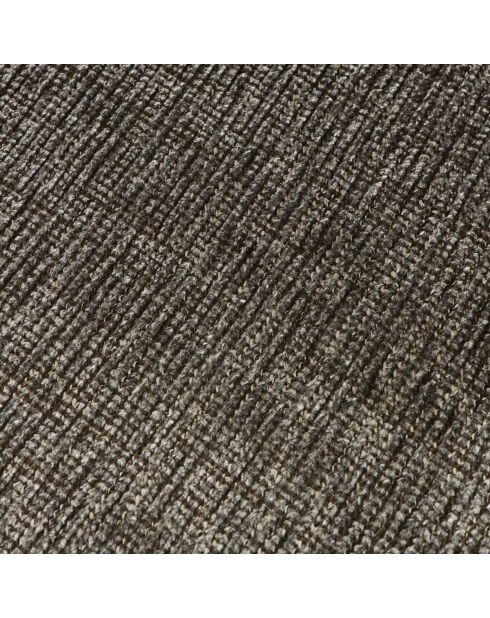 Lot de 2 chaises Vesper tissu chiné et pieds métal coloris gris foncé et noir