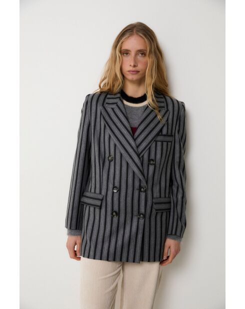 Grijze wollen blazer van Emily Rayas