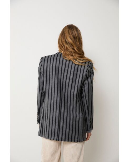 Grijze wollen blazer van Emily Rayas