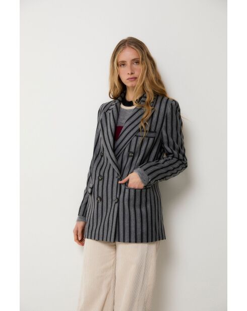 Grijze wollen blazer van Emily Rayas