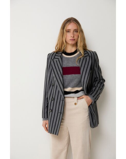 Grijze wollen blazer van Emily Rayas