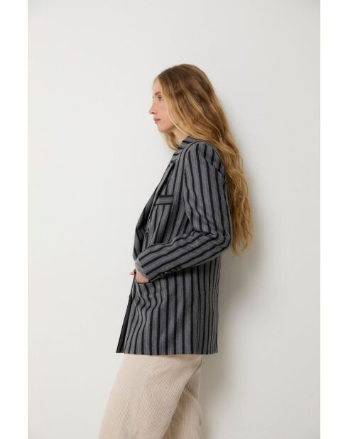 Grijze wollen blazer van Emily Rayas