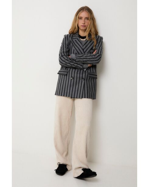 Grijze wollen blazer van Emily Rayas