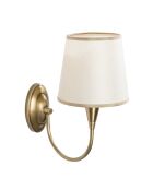 Applique murale Pardo en métal bronze antique et tissu - H.31 cm