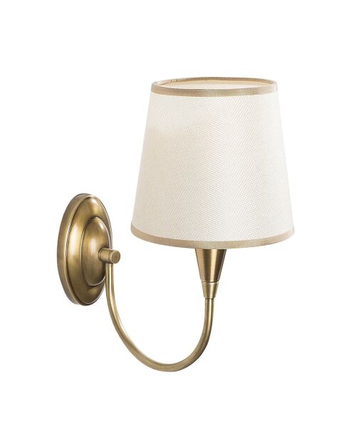 Applique murale Pardo en métal bronze antique et tissu - H.31 cm