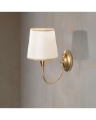 Applique murale Pardo en métal bronze antique et tissu - H.31 cm
