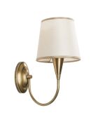Applique murale Pardo en métal bronze antique et tissu - H.31 cm
