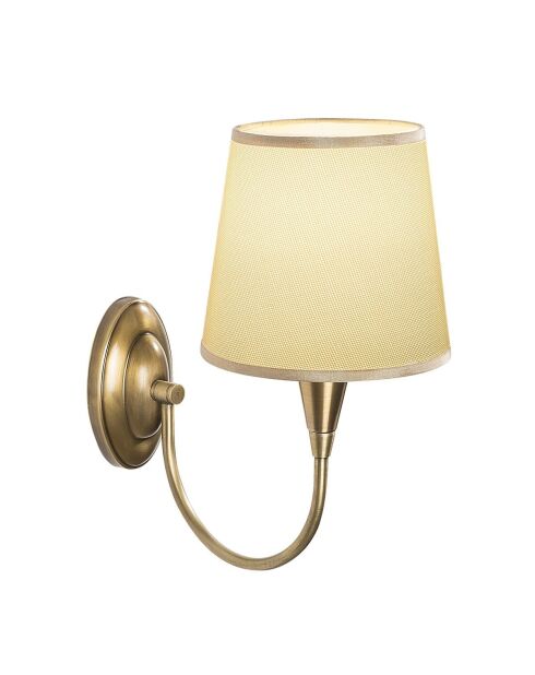 Applique murale Pardo en métal bronze antique et tissu - H.31 cm