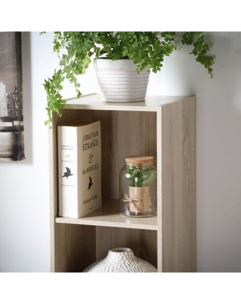 Cases 4 opbergplank met licht houten decor - H.122 cm