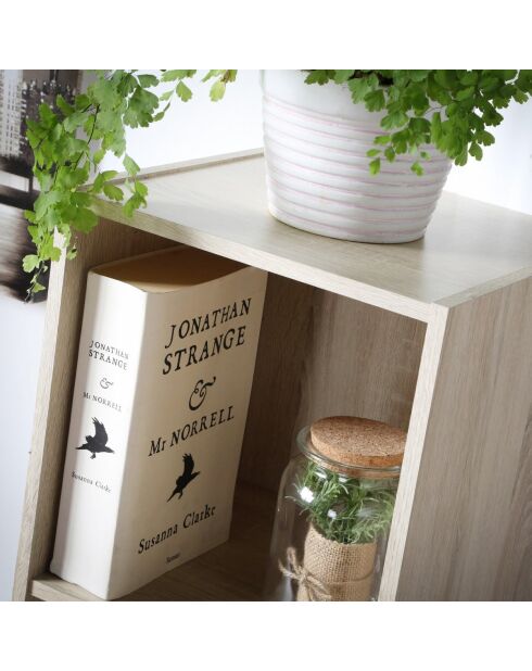 Cases 4 opbergplank met licht houten decor - H.122 cm