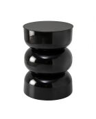 Bout de canapé Ella en métal laqué noir - H.50 cm