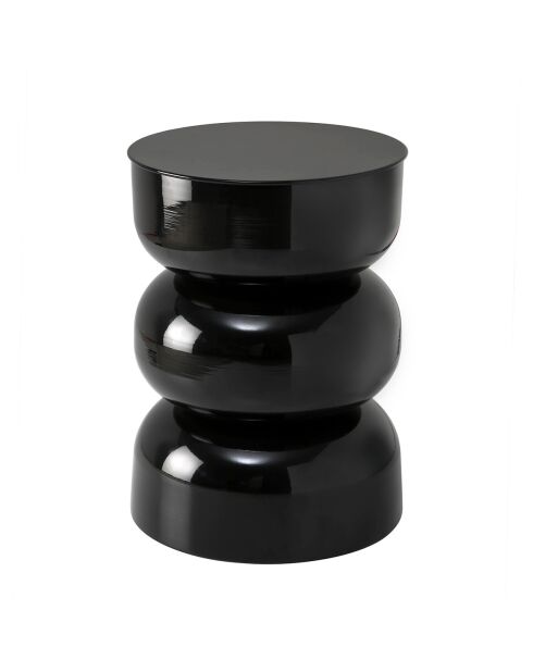 Bout de canapé Ella en métal laqué noir - H.50 cm