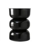Bout de canapé Ella en métal laqué noir - H.50 cm