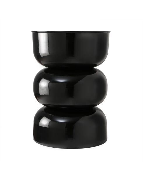 Bout de canapé Ella en métal laqué noir - H.50 cm