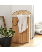 Panier à linge Ysa rond en bambou 60 L - H.50 cm
