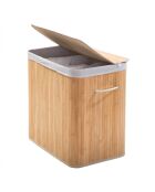 Panier à linge Ysa 150 L en bambou 3 compartiments - H.60 cm