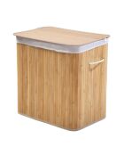 Panier à linge Ysa 150 L en bambou 3 compartiments - H.60 cm