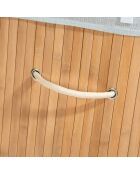 Panier à linge Ysa 150 L en bambou 3 compartiments - H.60 cm