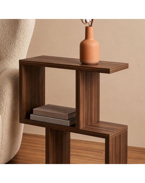 Bout de canapé Zet marron foncé - L.45 cm