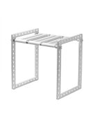 Étagère 1 niveau sous évier extensible blanche - L.38 à 65 cm