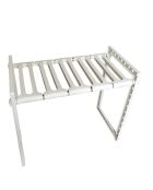Étagère 1 niveau sous évier extensible blanche - L.38 à 65 cm