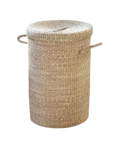 Panier à linge en jonc de mer naturel