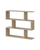Athena plank met 3 niveaus, licht houten decor - L.110 cm