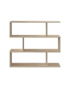 Athena plank met 3 niveaus, licht houten decor - L.110 cm