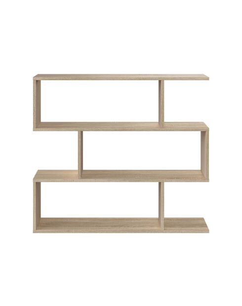 Athena Regal mit 3 Ebenen in hellem Holzdekor - L.110 cm