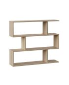 Athena plank met 3 niveaus, licht houten decor - L.110 cm