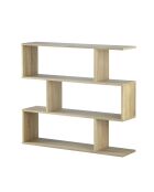 Athena plank met 3 niveaus, licht houten decor - L.110 cm