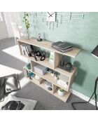 Athena plank met 3 niveaus, licht houten decor - L.110 cm