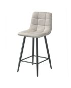 Hocker Sia, gepolstert mit beigem meliertem Stoff, 2er-Set, H.94 cm