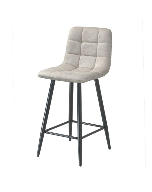 Tabourets Sia rembourrés en tissu chiné beiges, lot de 2 - H.94 cm
