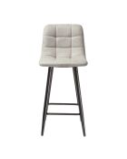 Hocker Sia, gepolstert mit beigem meliertem Stoff, 2er-Set, H.94 cm