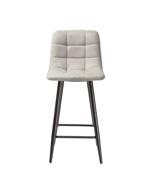 Tabourets Sia rembourrés en tissu chiné beiges, lot de 2 - H.94 cm