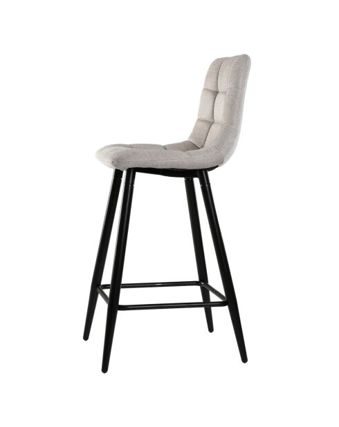 Tabourets Sia rembourrés en tissu chiné beiges, lot de 2 - H.94 cm