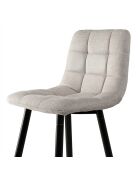 Hocker Sia, gepolstert mit beigem meliertem Stoff, 2er-Set, H.94 cm