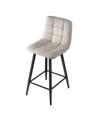 Hocker Sia, gepolstert mit beigem meliertem Stoff, 2er-Set, H.94 cm