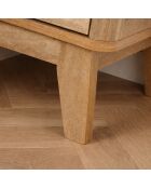 Chevet Palmo 1 tiroir façade rotin et 1 niche - L.39 cm