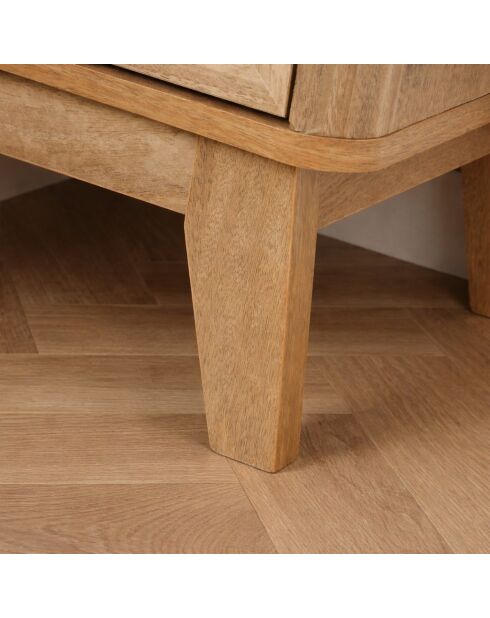 Chevet Palmo 1 tiroir façade rotin et 1 niche - L.39 cm