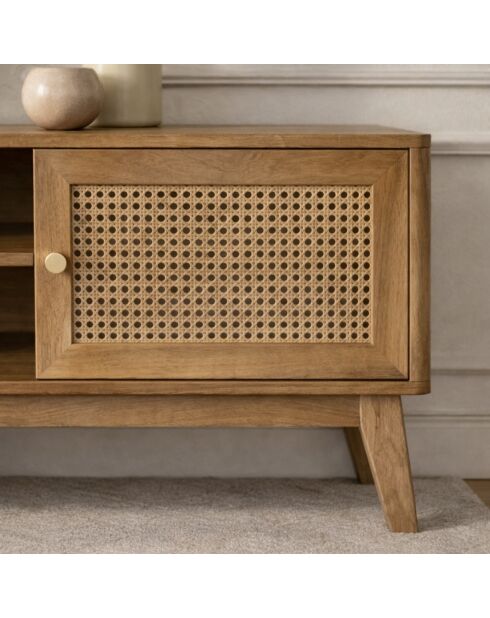 Palmo TV-Ständer aus Rattan, 2-türig, L 140 cm