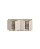 Credenza a 4 ante in onice con decoro in cachemire e rovere - L.180 cm